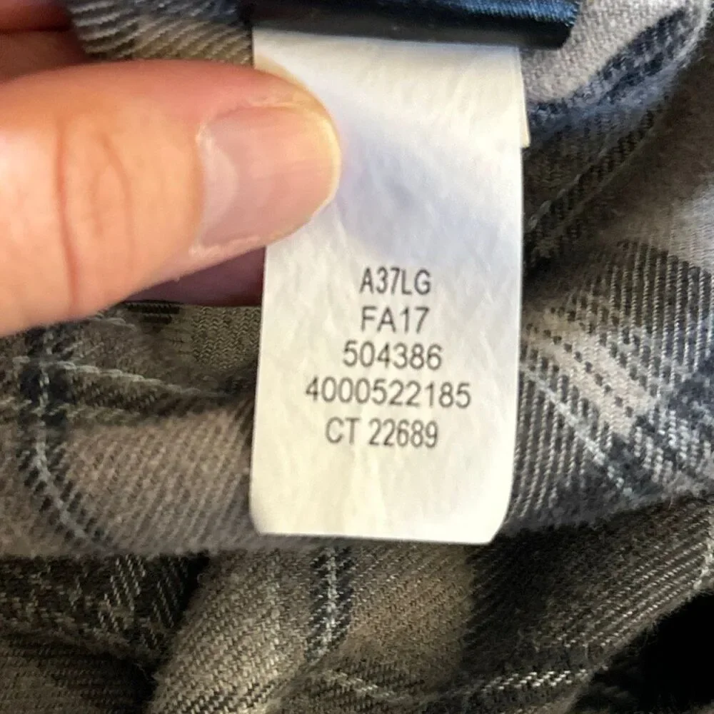 The North‎ Face Flannel Shirt Mens XXL Gray Black Plaid